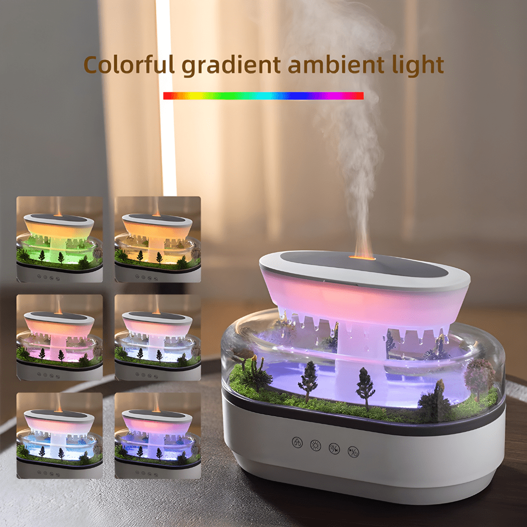 Raindrop Essential Oil Humidifier with Lights & Nature Sounds