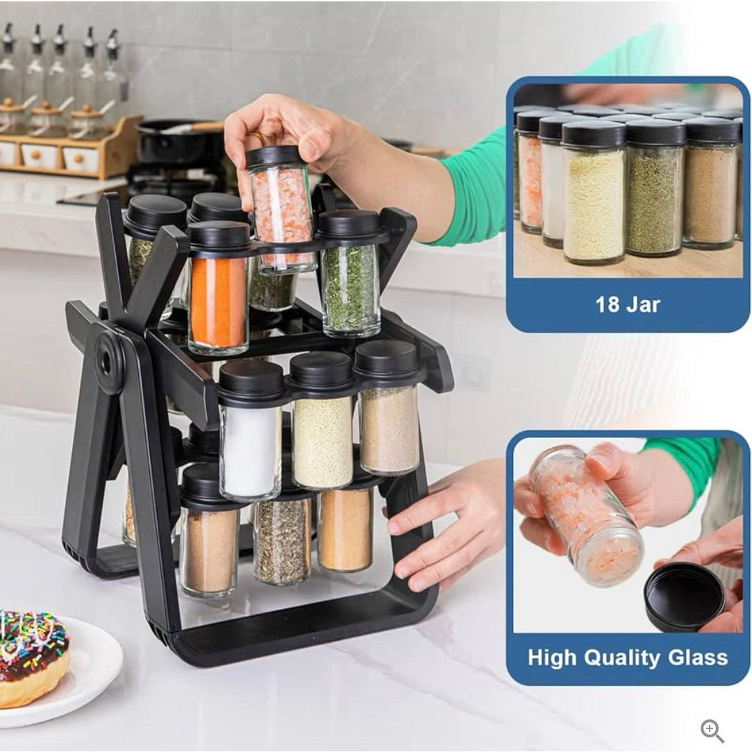 Rotating Spice Rack – 18 Jars