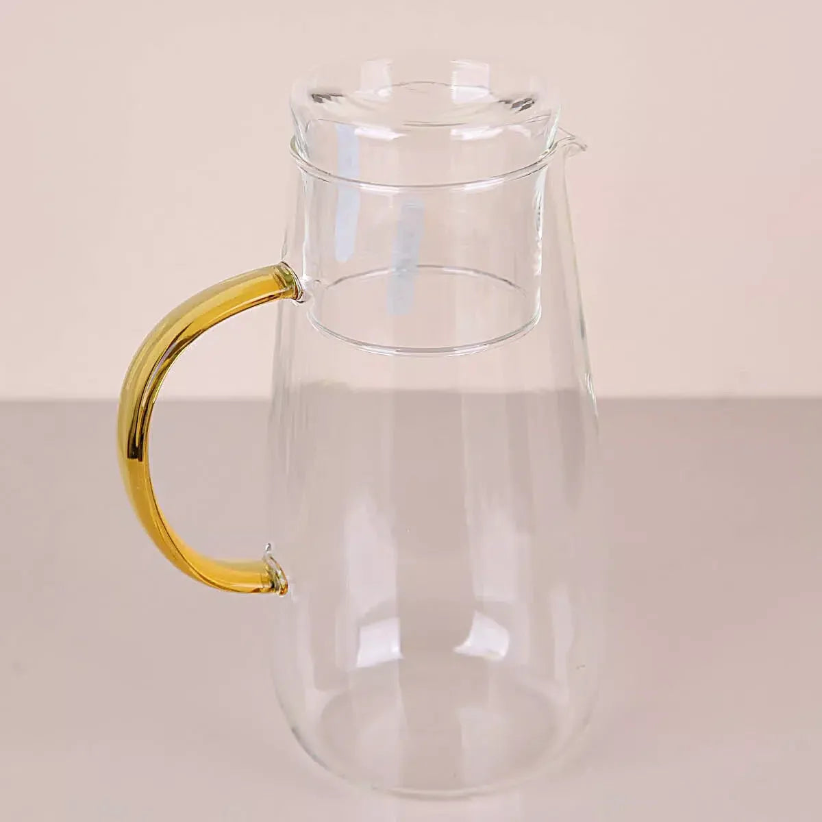 1300 ML, 2-Piece Heat-Resistant Borosilicate Glass Pitcher with Glass Cup - Medaid