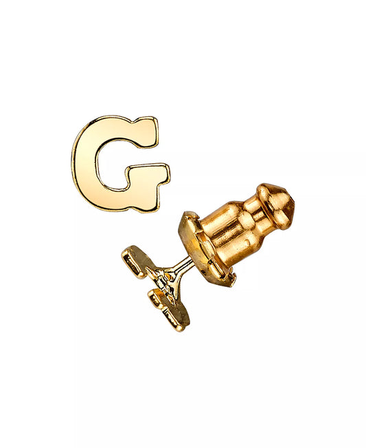 2028 Women's 14K Gold-Dipped Initial Button G Earrings | 2028 In Lebanon