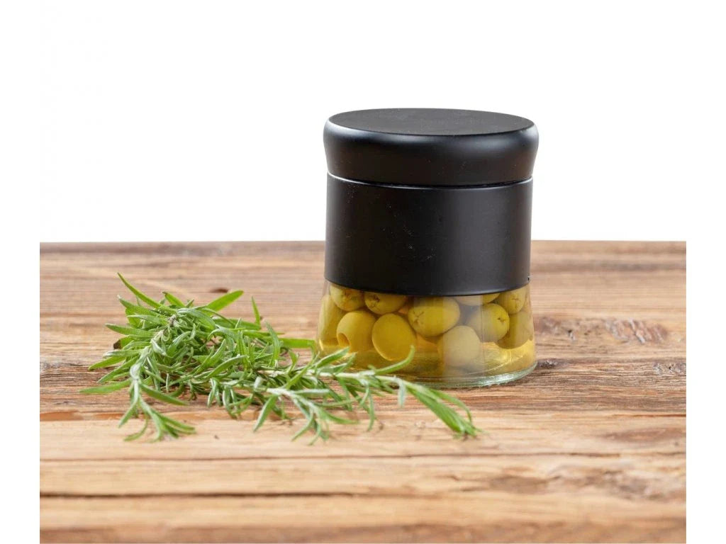 Boga 400ml glass storage box black by Wenko.de