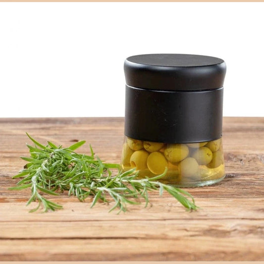 Boga 400ml glass storage box black by Wenko.de