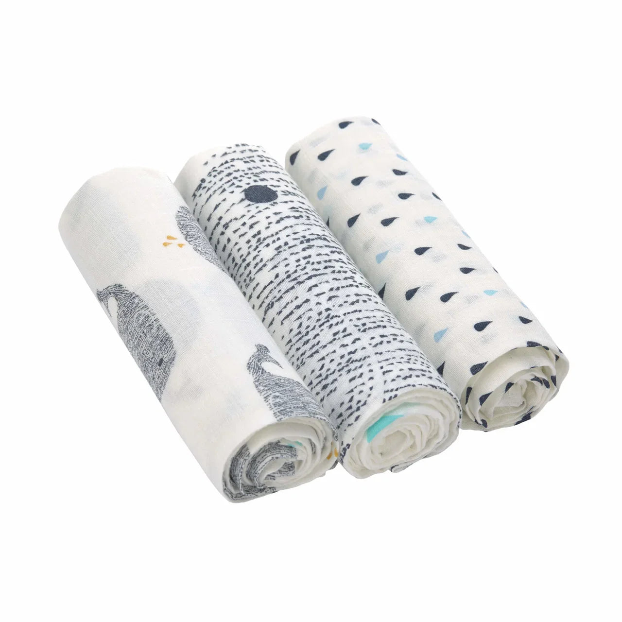 Lassig - Soft Swaddle - Little Whale Water - 3pcs