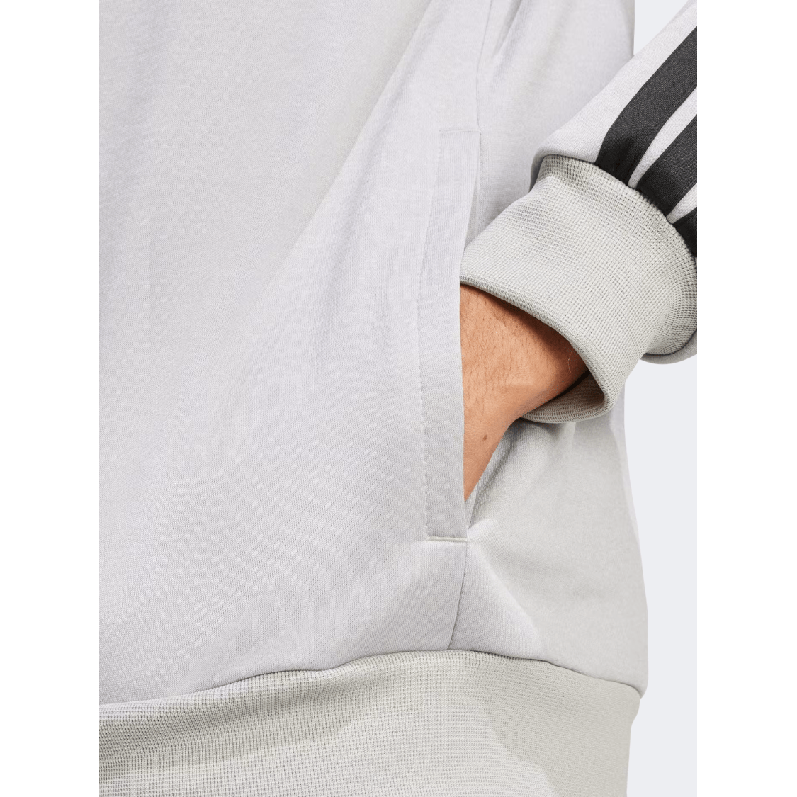 Adidas Basic 3 Stripes French Terry Men Sportswear Tracksuit Grey Heather - Medaid International