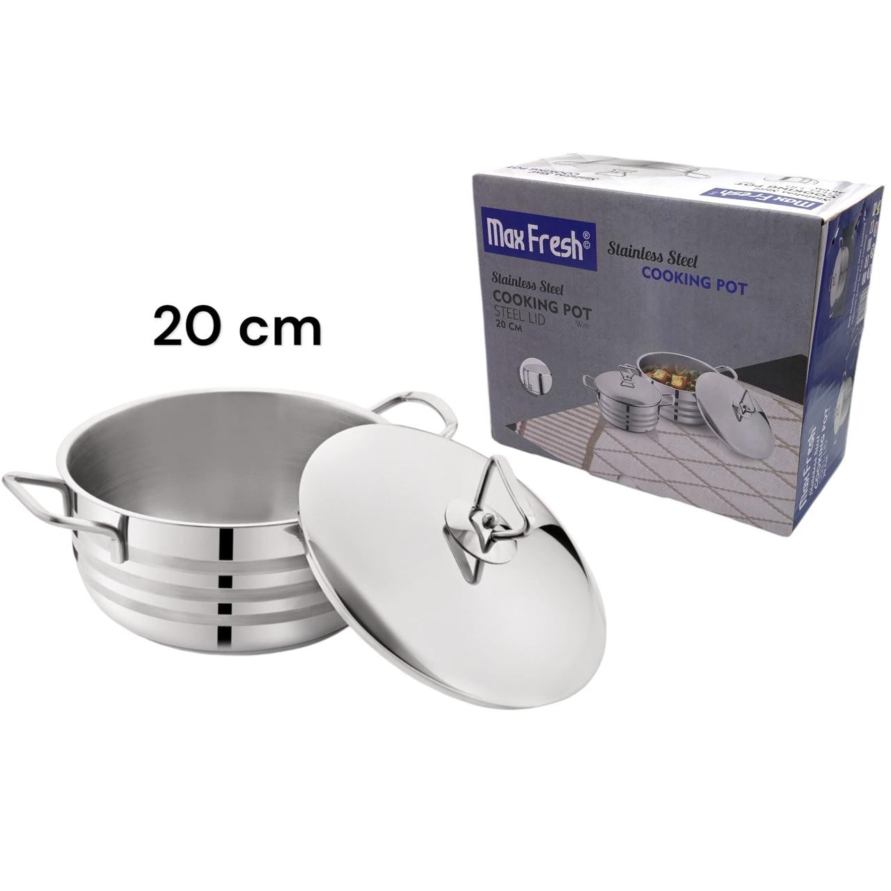 Max Fresh SS Cooking Pot with SS lid 20 cm