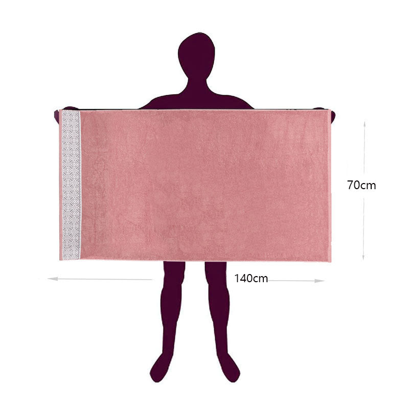 Cotton Oversized Bath Towel Soft and Highly Absorbent Quick Dry Towels for Bathroom Spa Hotel 140 CM X 70 CM 1 Piece Rose - Image 3
