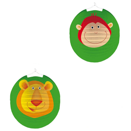 Amscan Lion And Monkey Motif Paper Lantern, 1pc - 25 cm | Amscan In Lebanon