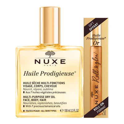 Nuxe Huile Prodigieuse® 100 ml & Huile Prodigieuse® Gold Roll-on Format 8 ml set