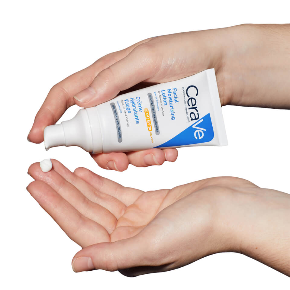 CeraVe AM facial moisturising lotion for normal to dry skin SPF30 52ml