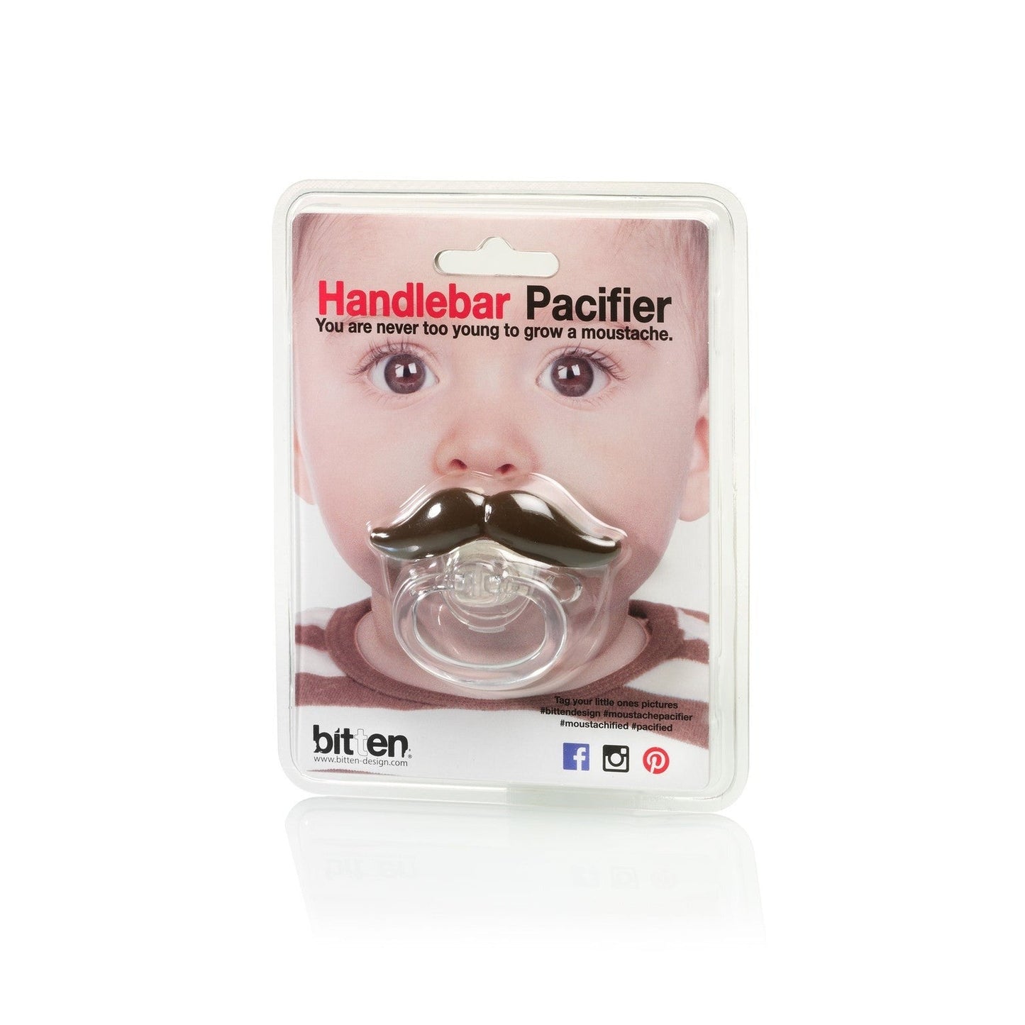 Bitten Moustache Pacifier