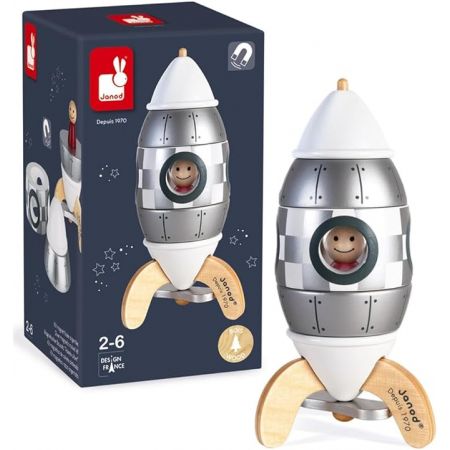 Janod - Silver Magnetic - Rocket kit