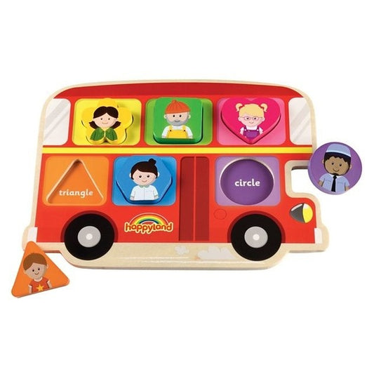 Elc Happyland Wooden Bus Puzzle