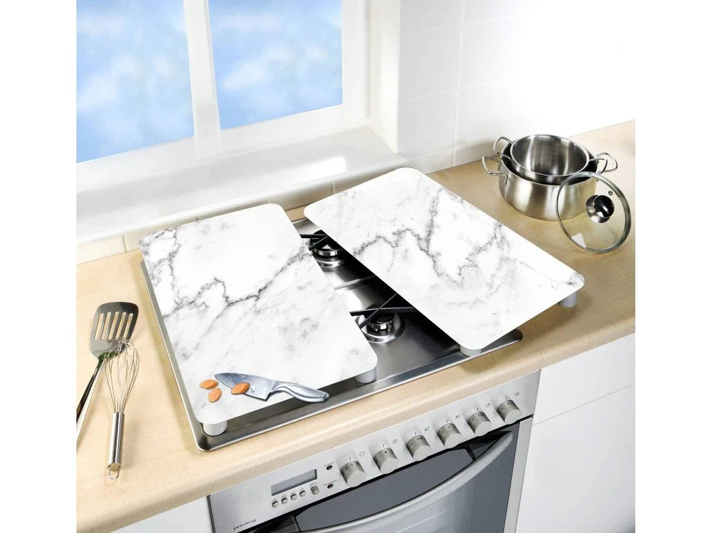 Stove cover plate Universal XL marble, set of 2 By Wenko.de