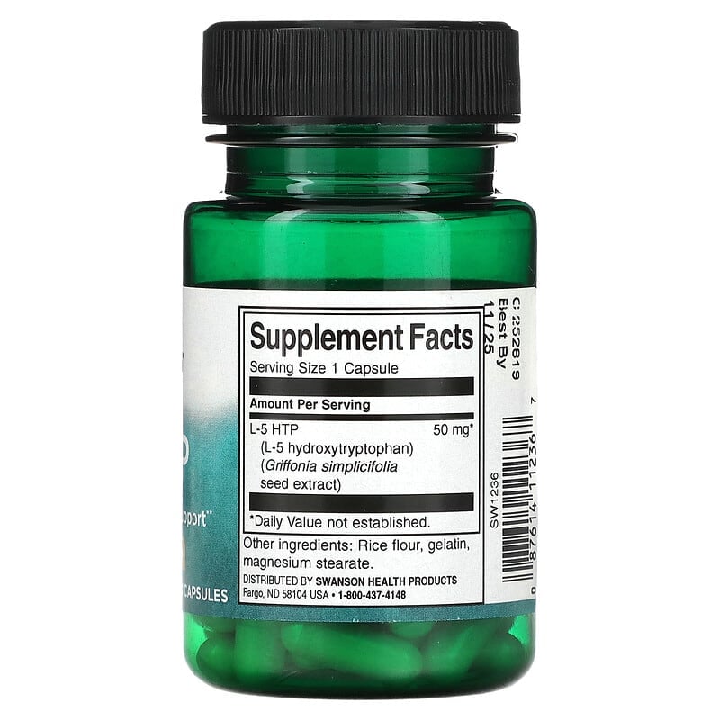 Swanson, 5-HTP, 50 mg , 60 Capsules - Medaid International