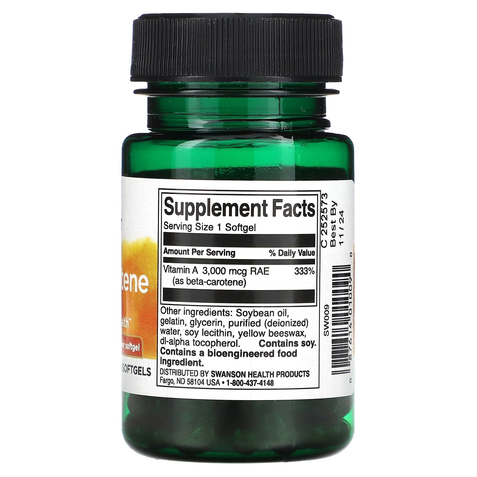 Swanson, Beta Carotene, 10,000 IU (3,000 mcg RAE), 100 Softgels - Medaid International