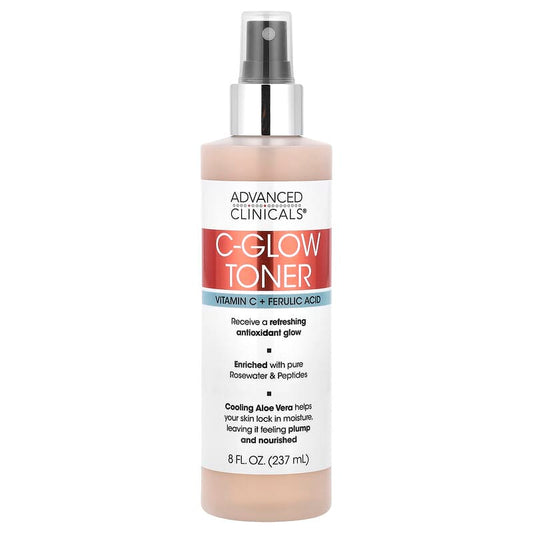 Advanced Clinicals, C-Glow Toner, Vitamin C + Ferulic Acid, 8 fl oz (237 ml) - Medaid International