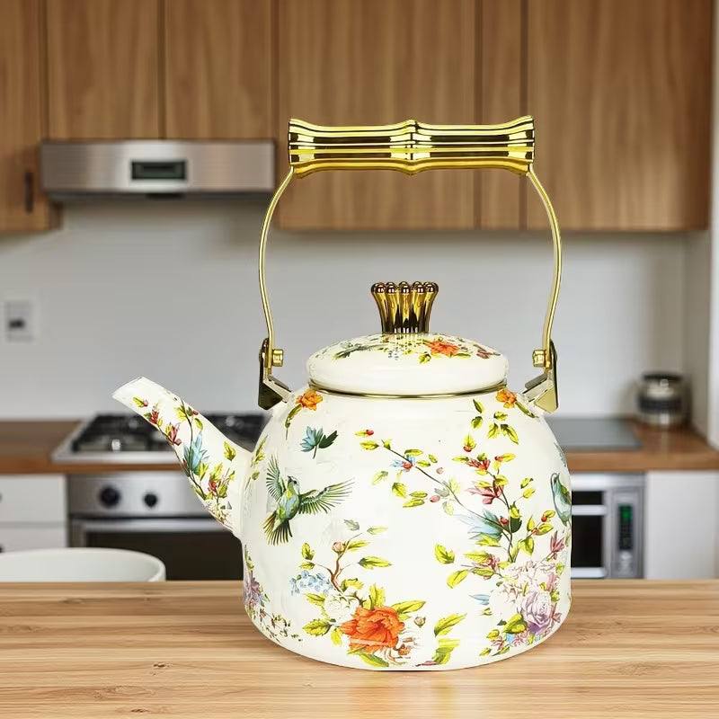 Floral Enamel Tea Kettle
