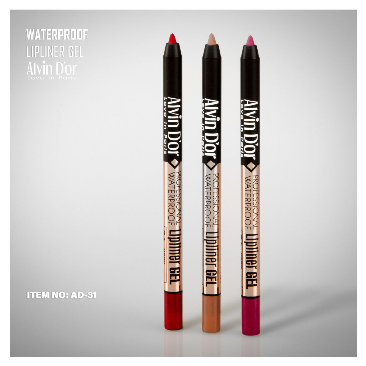 Alvin D'Or Ad-31 Professional Waterproof Eyeliner & Lipliner Gel - Medaid International