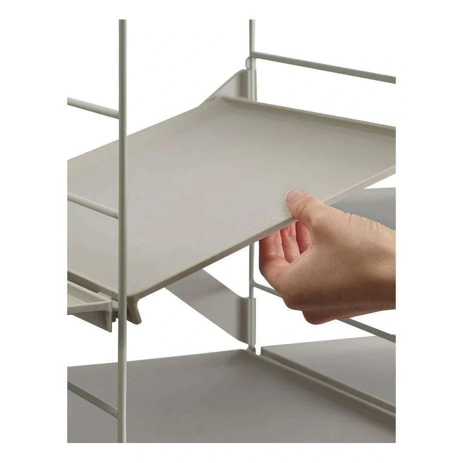 Level Plus Adjustable Triple Shoe Rack in Ecru - Medaid International