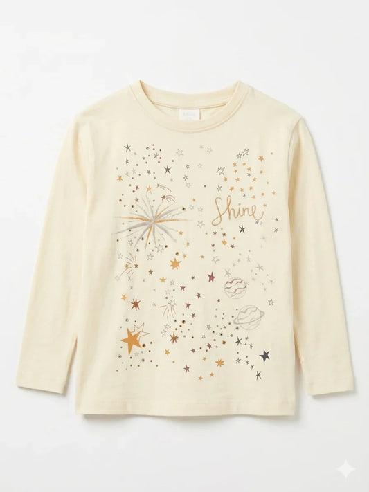 Zara Girl's Cream Printed Blouse | Zara In Lebanon