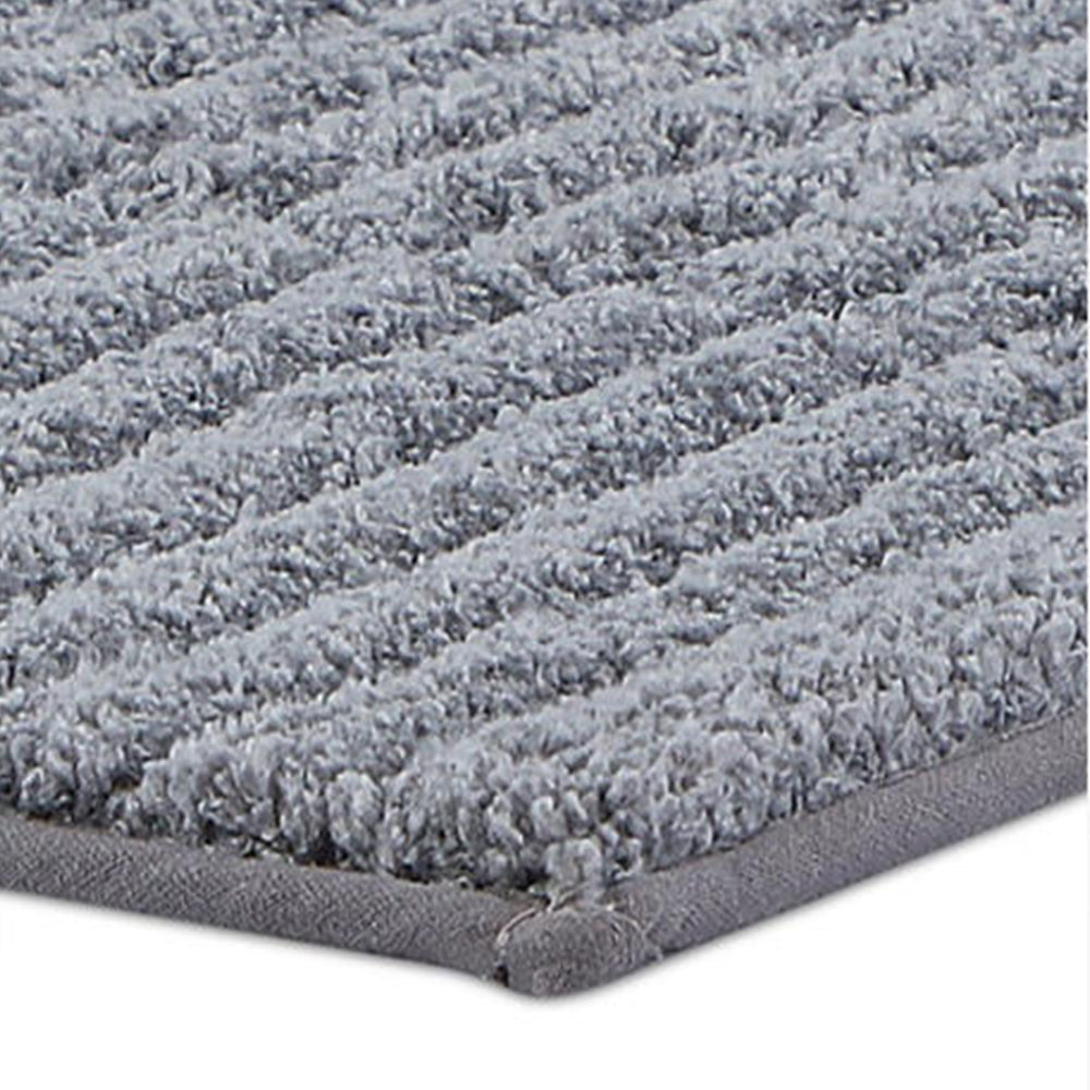 Danny Home Luxury Bath Mat Absorbent Non-Slip Washable Shaggy Bathroom Rug 50X80CM – Grey
