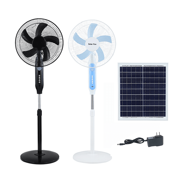 16 Inches Solar/Rechargeable 12,000 Mah Fan Color Black 40 Watt