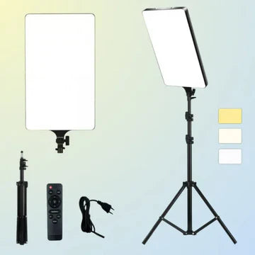 Square Ring Light Panel Photo Shoot LED with 2.1 Meter Tripod