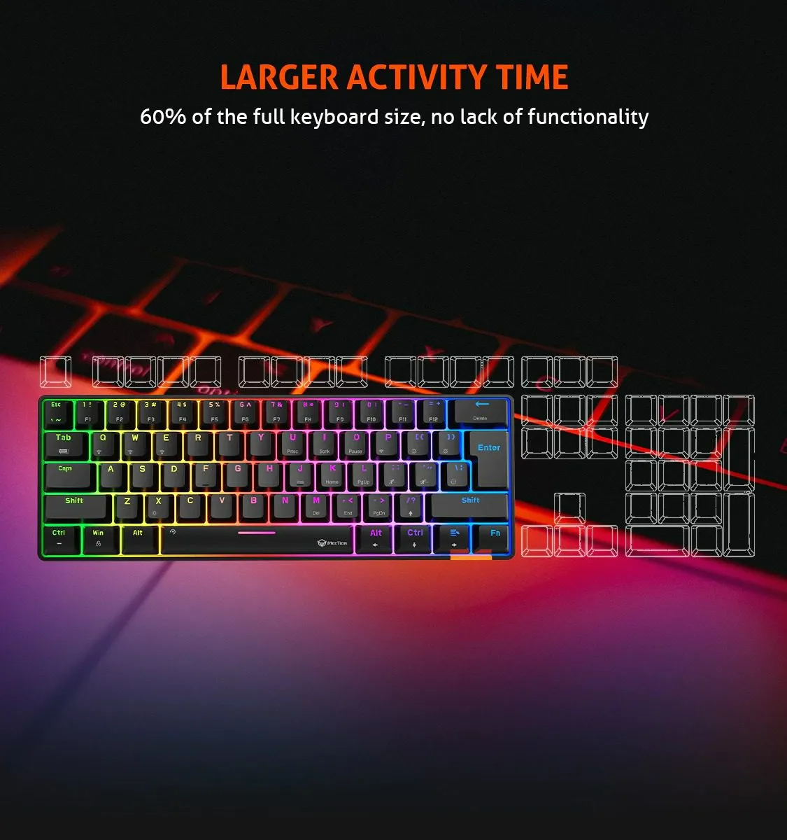 MEETION RGB Wired Mechanical Keyboard HESTIA - Black | MK005 - Medaid International