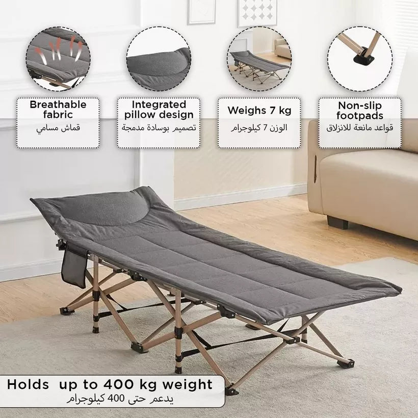 Compact Foldable Bed for Home & Travel