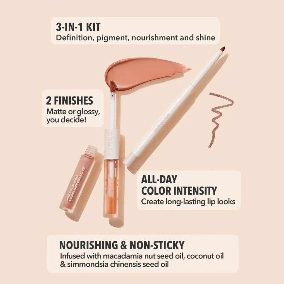 Sheglam moody Taupe Lip Set