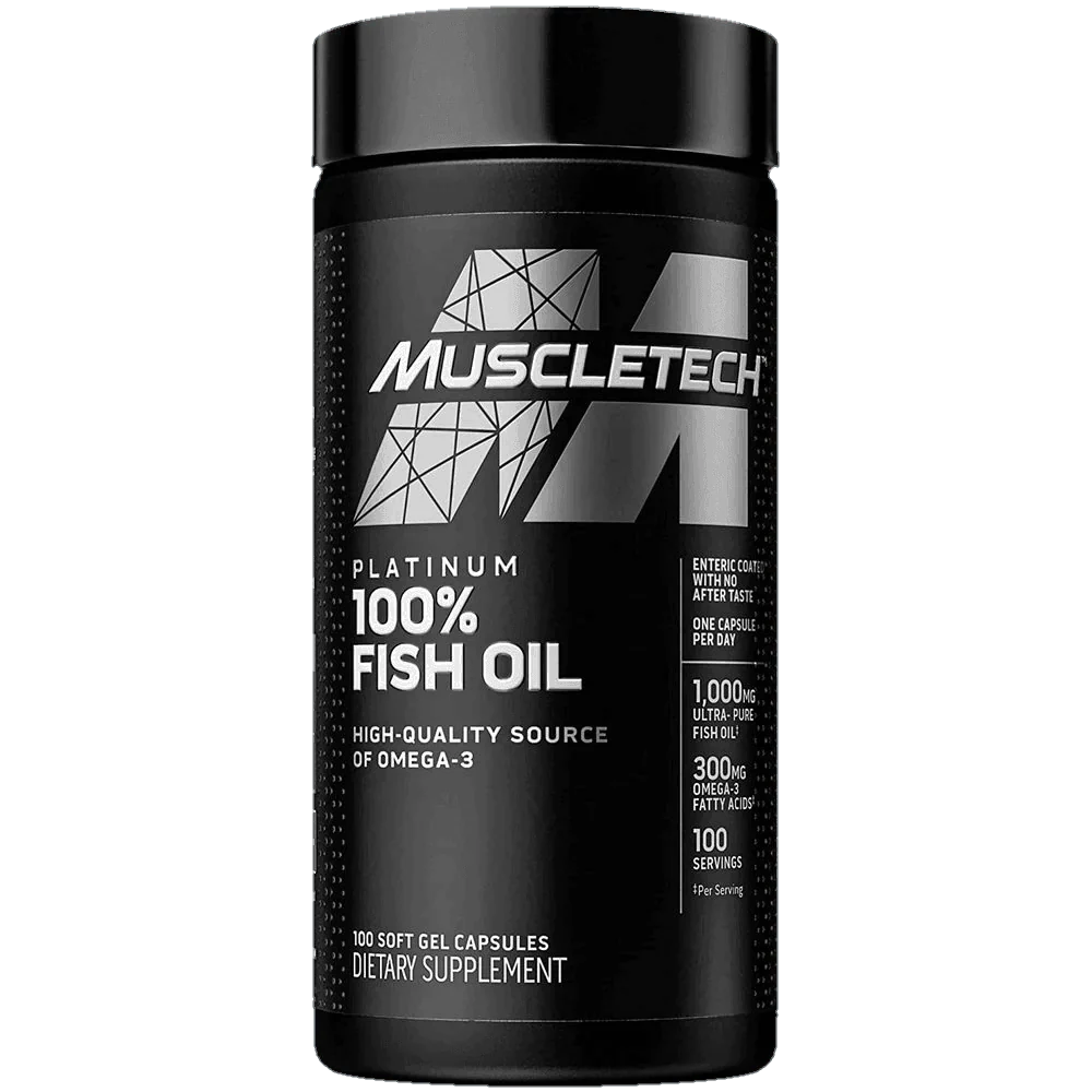 MuscleTech Platinum High-Quality Omega-3 Fish Oil, 100 Softgels