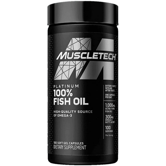 MuscleTech Platinum High-Quality Omega-3 Fish Oil, 100 Softgels