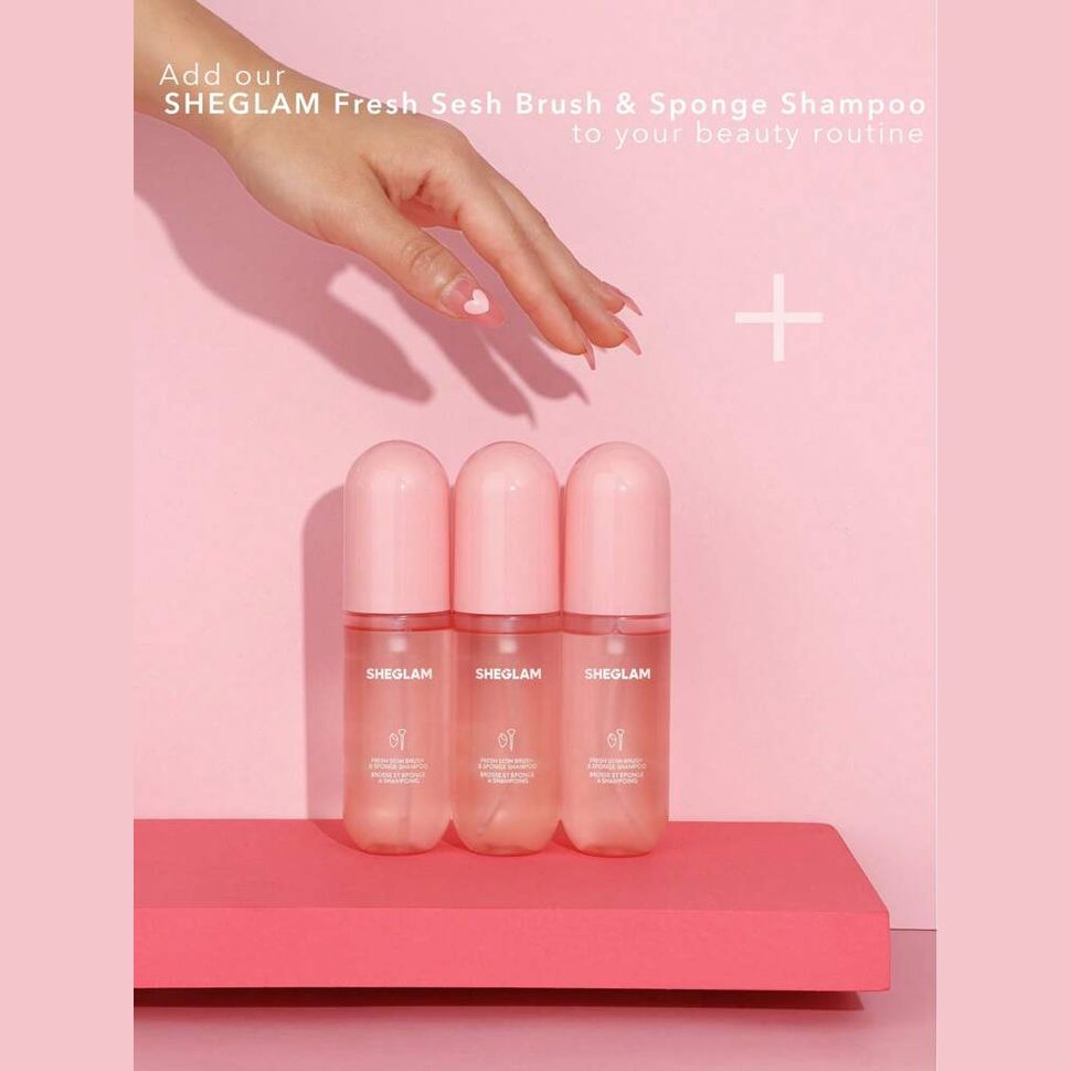 Sheglam Fresh Sesh Brush And Sponge Shampoo-Pink