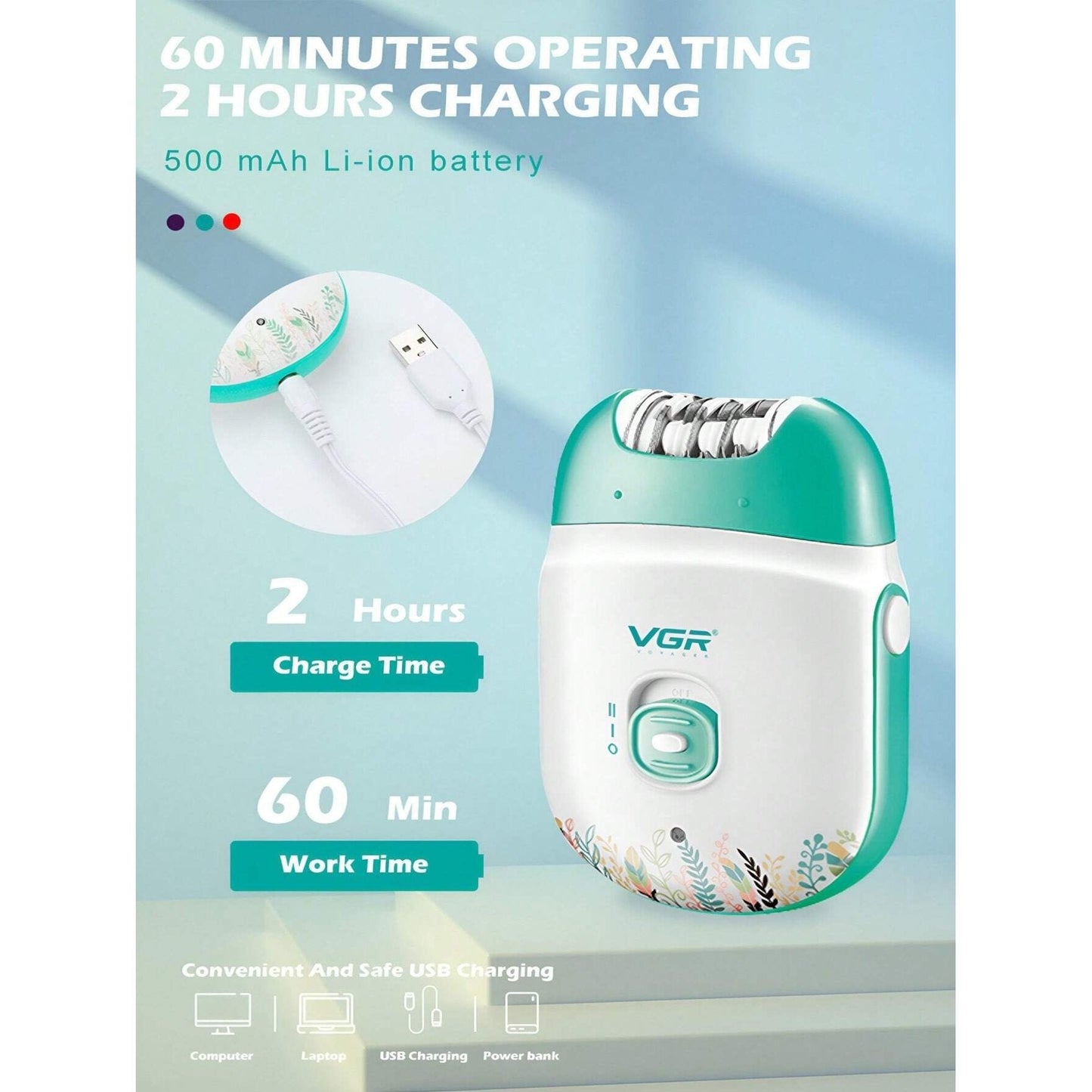 VGR V-726 Professional Ladies Epilator