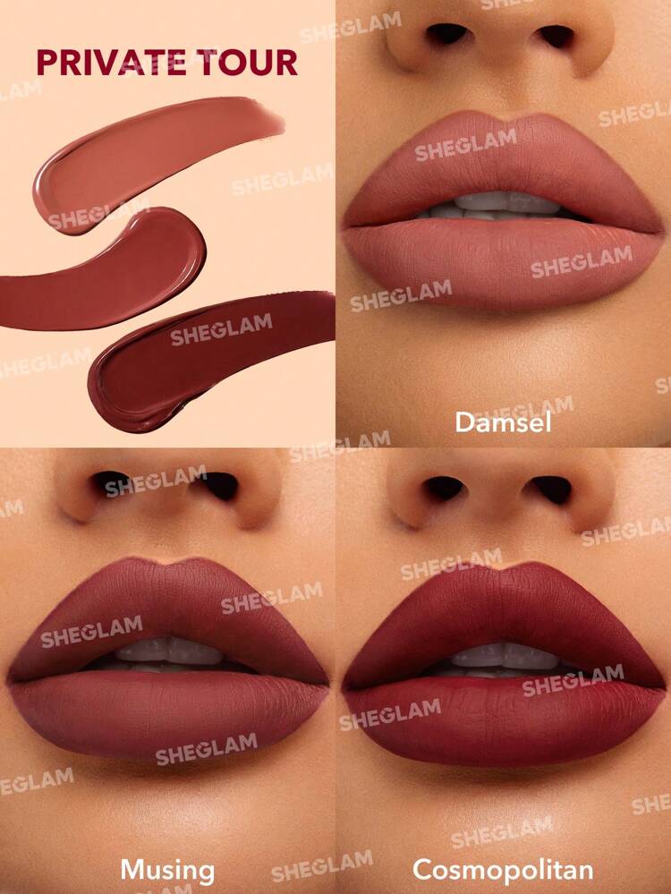 Sheglam Matte Allure Mini Liquid Lipstick Set- Private Tour