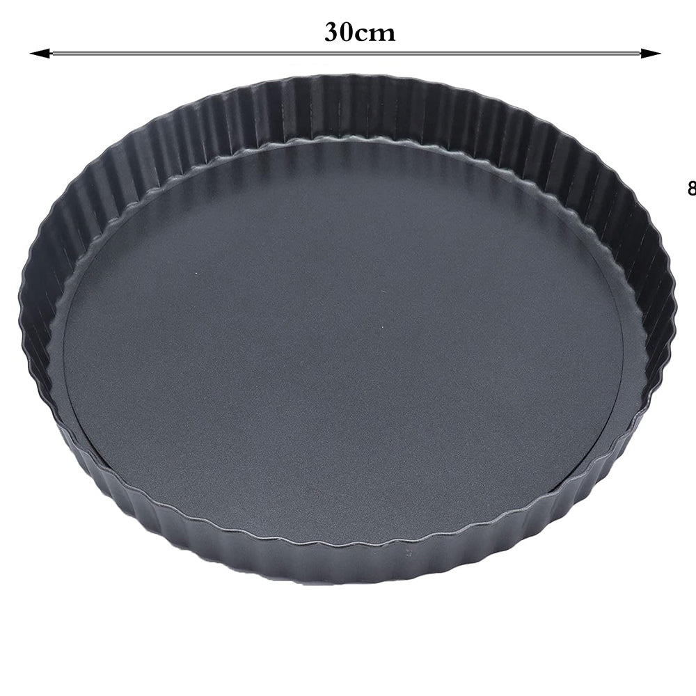 Danny Home Carbon Steel Premium quality , Non-stick Detachable Round Tart Pan 30cm