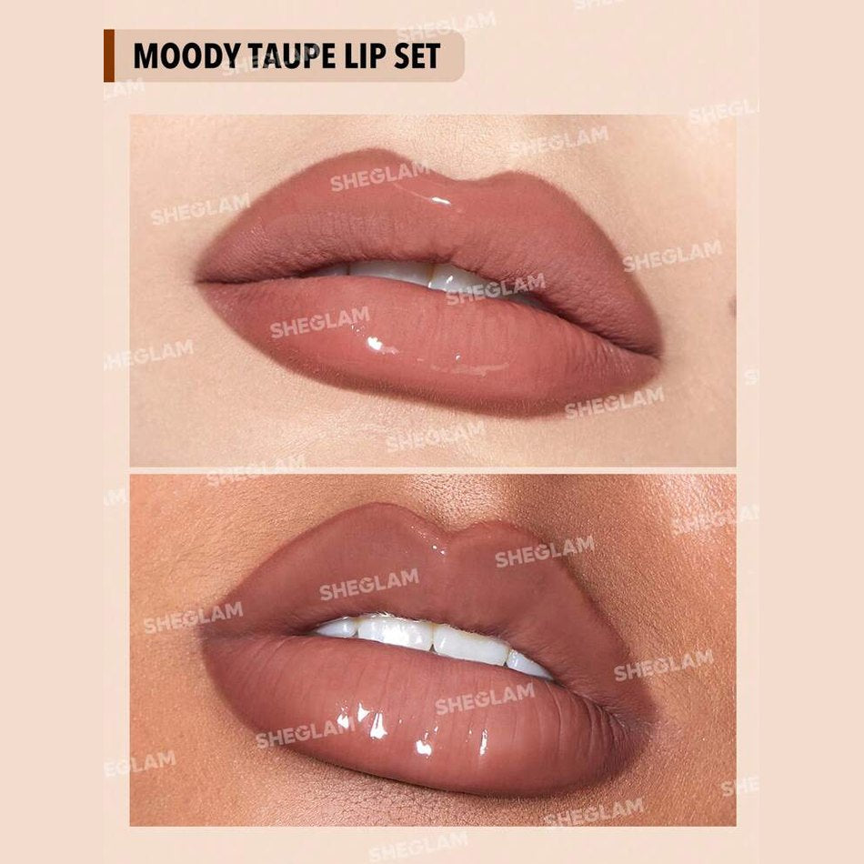 Sheglam moody Taupe Lip Set