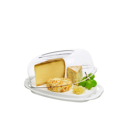 Cheese Container with Clear Plastic Hood by Rotho – Made in Switzerland