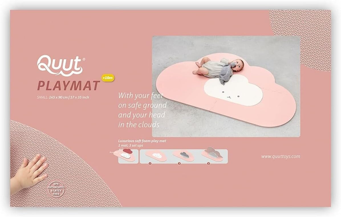 Quut Cloud Playmat - Pastel Pink