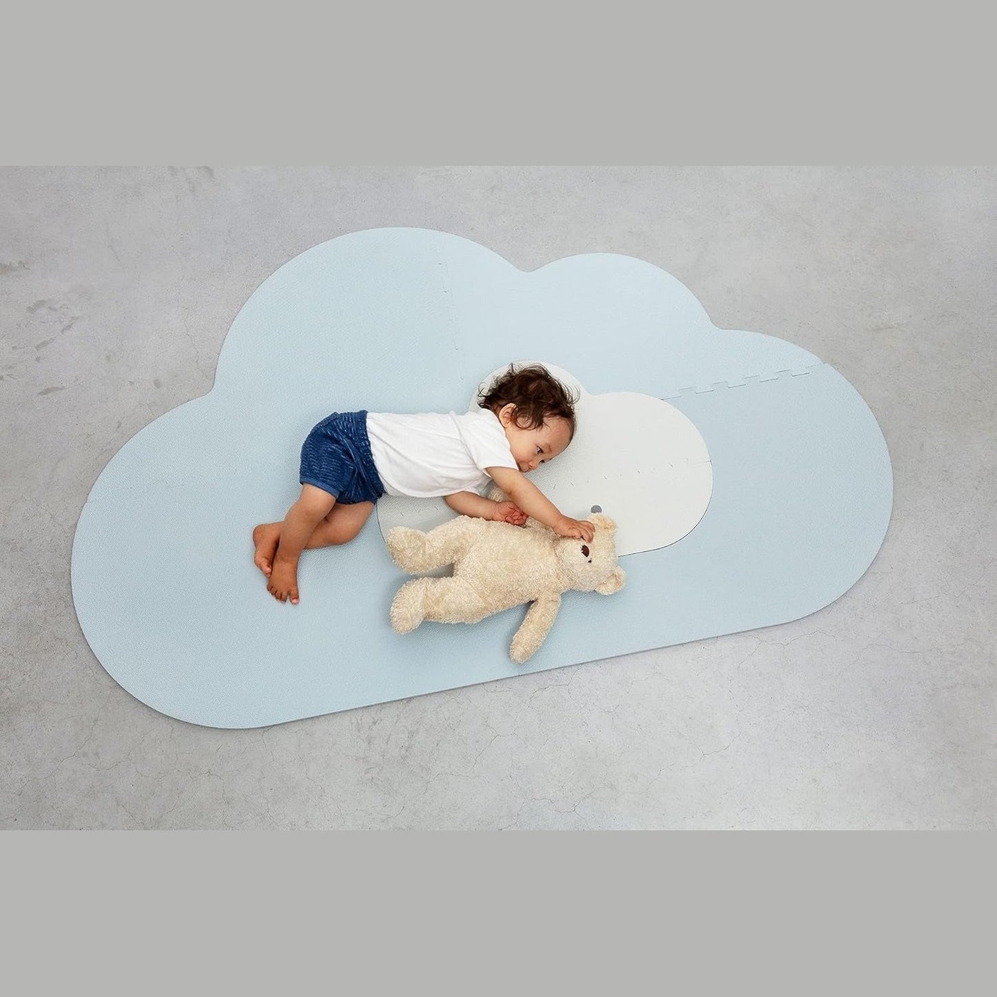Quut Foam Floor Play Mat Cloud Playmat Dusty Blue