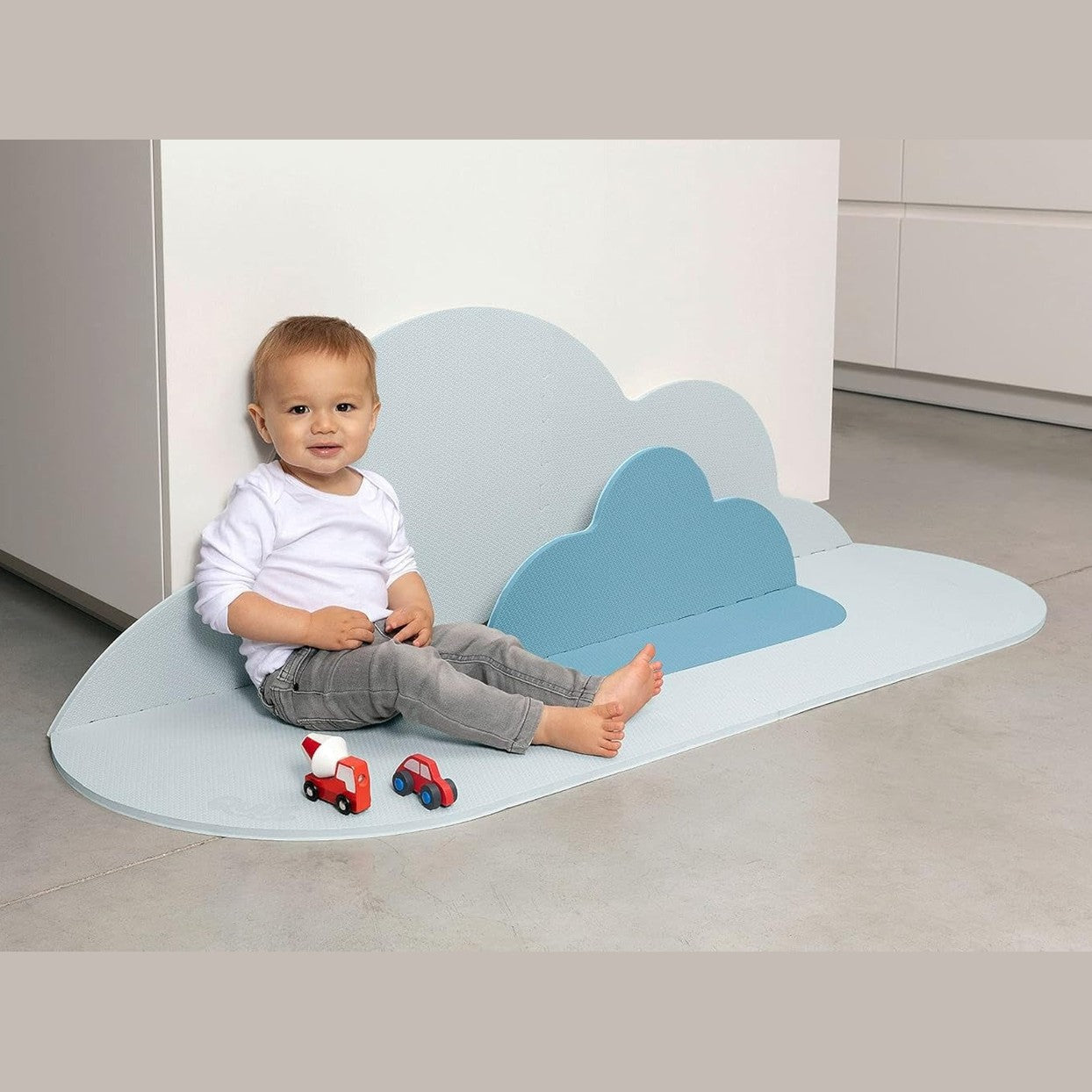 Quut Foam Floor Play Mat Cloud Playmat Dusty Blue
