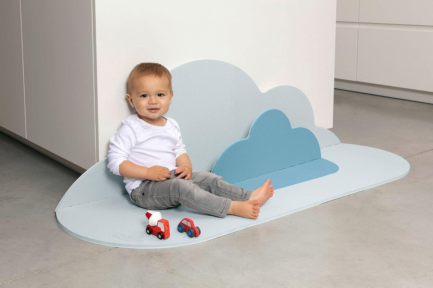 Quut Foam Floor Play Mat Cloud Playmat Dusty Blue