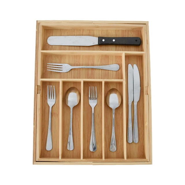 BAMBOO CUTLERY ORGANIZER 9 DIVISIONS