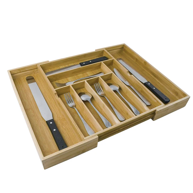 BAMBOO CUTLERY ORGANIZER 9 DIVISIONS