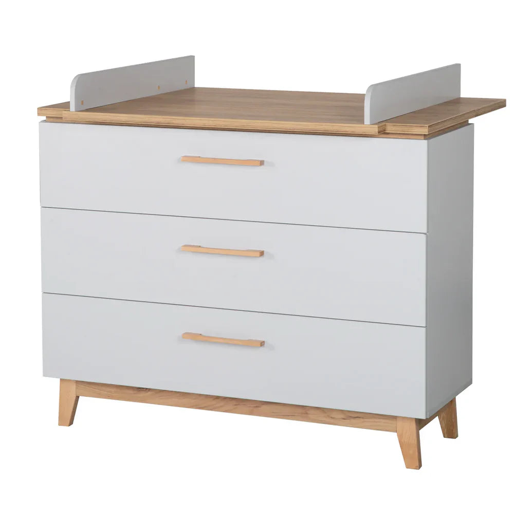 Faktum - Flip Chest - 3 Drawers Nursery Dresser - White-Oak