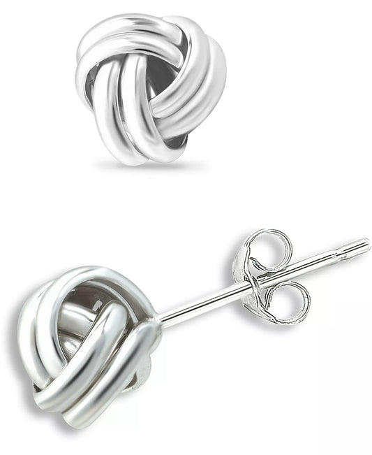 Giani Bernini Women's Silver Double Love Knot Stud Earrings | Giani Bernini In Lebanon
