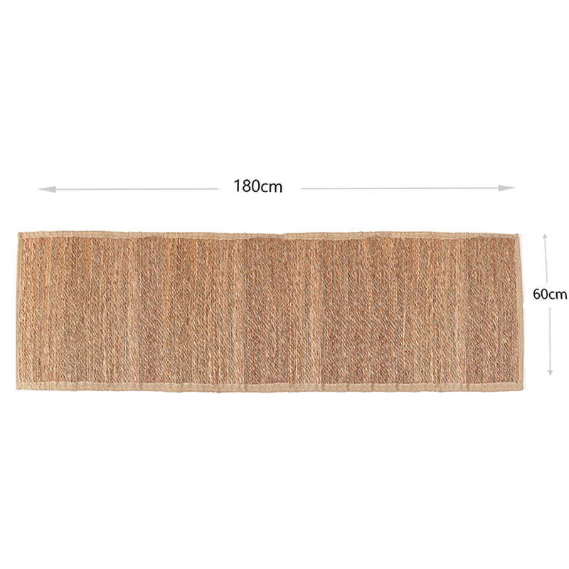 180 CM X 60 CM Handmade Rectangular Natural Fibers Jute Rug with Nest Cloth Ends Braided Reversible Rugs for Bedroom Living Room Kitchen - Medaid International