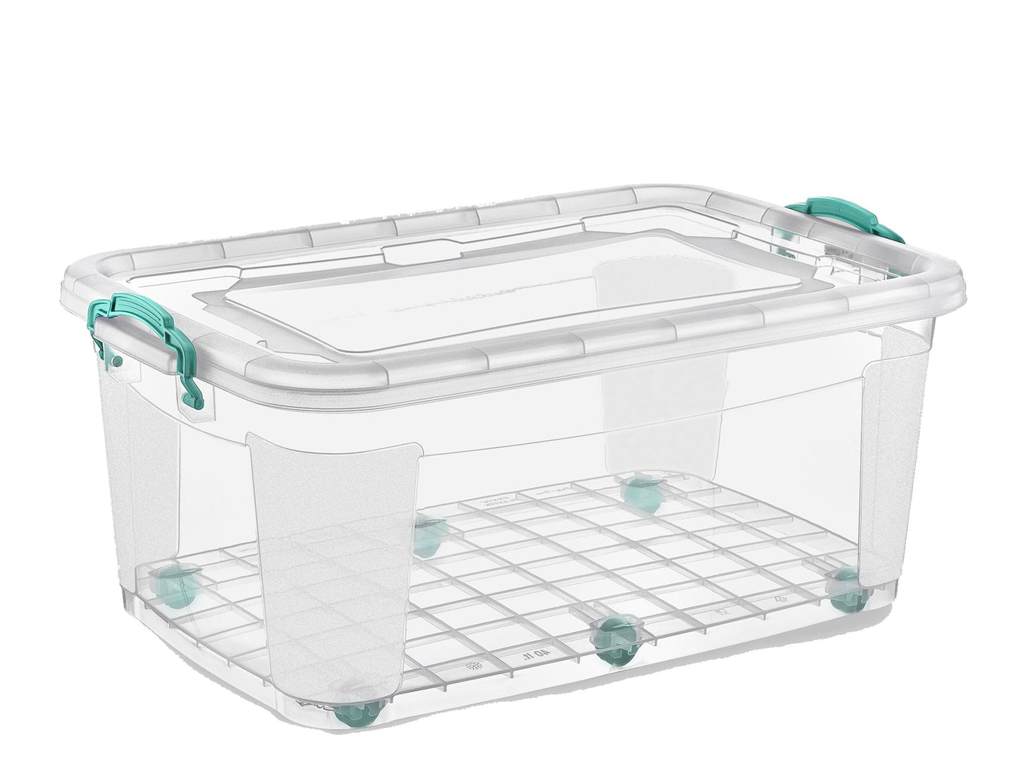 Low Wheelie Clear Storage Box; 40 lt