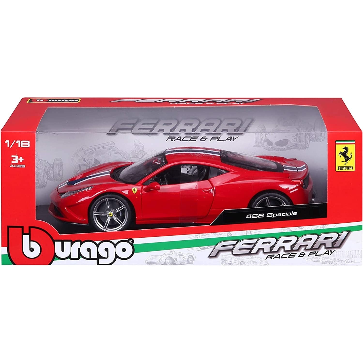 FERRARI R & P -  458 Speciale - 1/18 Diecast Cars by Bburago - Medaid International