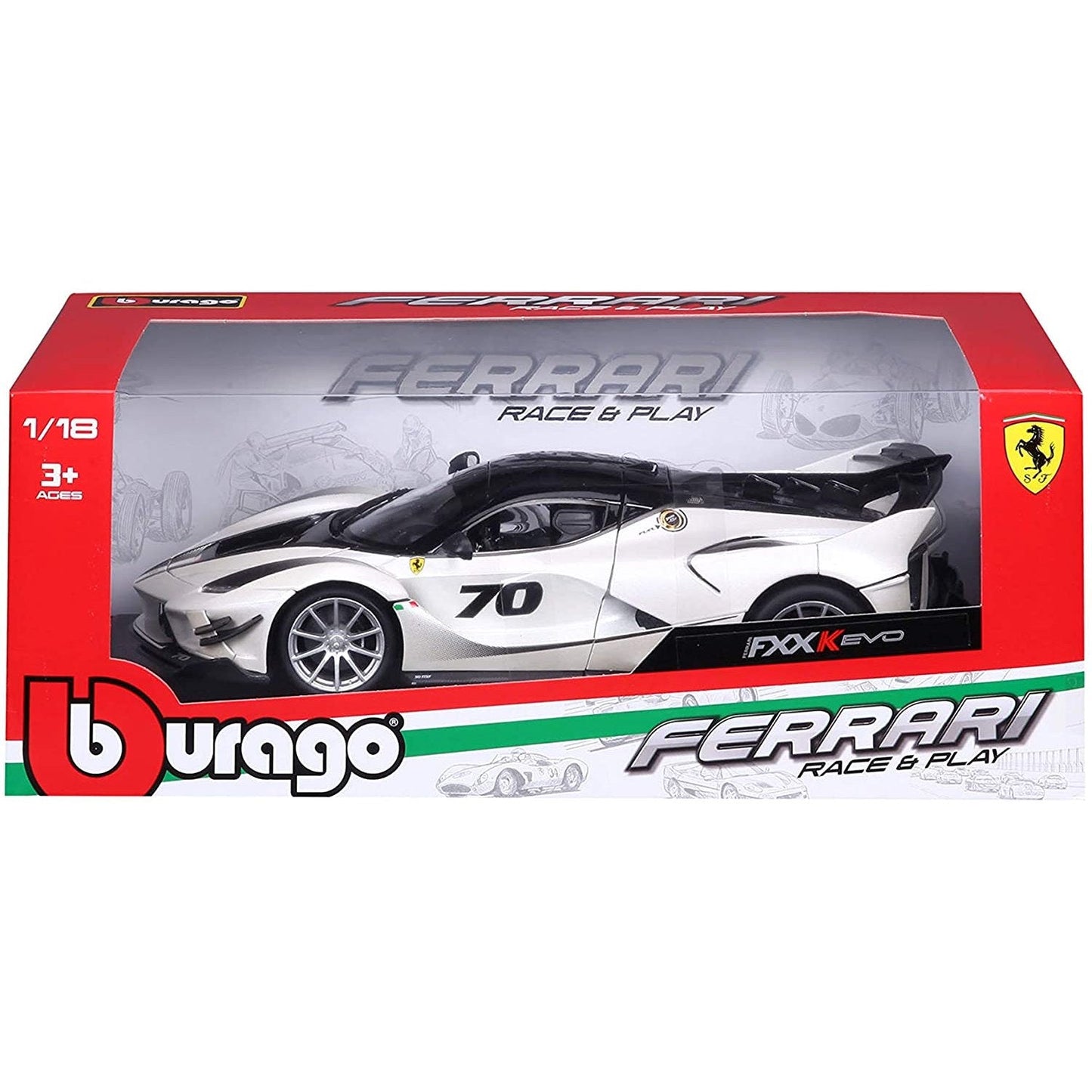 FERRARI R & P - Ferrari FXX K EVO - 1/18  Diecast Cars by Bburago - Medaid International